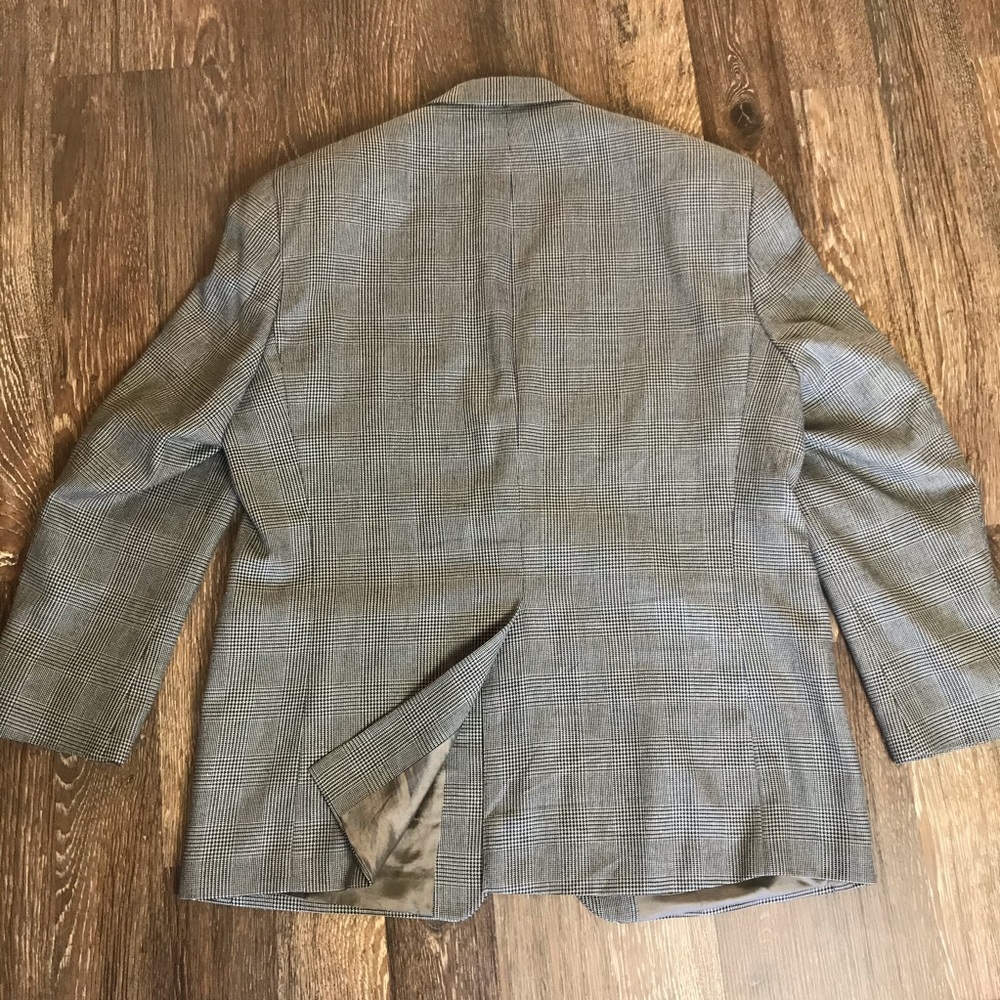 Chaps Ralph Lauren houndstooth two button blazer - Picture 7 of 8
